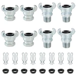 Venussar 8pcs 3/4'' Npt Iron Air Hose Fitting, Universal Coupling Chicago Fit.... Fixed Price $43.54.