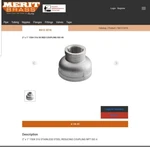 New 2" X 1" Mb-316 Stainless Steel Reducing Coupling Merit Brass Msrp$136 316 Ss. Fixed Price $38.74.