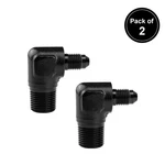 Lokocar 4an To 3/8" Npt Male Elbow Fitting Adapter 90 Degree Aluminum Black 2pcs. Fixed Price $12.99.