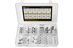 64 Pcs. Hydraulic Npt Pipe Fittings Cap & Plug Adapter Assortment Kit, Galvan.... Fixed Price $89.99.