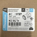 Lot Of 10 Mueller Streamline Acp15727 1/2" Push Fitting Flare Adapter. Fixed Price $190.00.