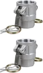Quafwia 2 Pcs Aluminum Camlock (1" Part D) Cam & Groove Hose Fittings, Lo.... Fixed Price $22.70.