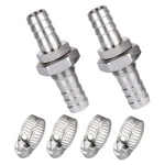Stainless Steel Hose Barb Fitting Thrubulk Bulkhead Straight Hex Union 3/8 B.... Fixed Price $17.45.