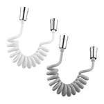 Shidxib 2pcs 1.5 M Abs Telephone Line Style Spring Flexible Shower Hose White. Fixed Price $13.63.
