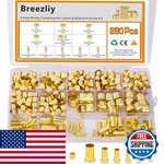 Breezliy 280pcs Compression Fittings Assortment Kit - 6 Sizes Brass. Fixed Price $30.49.