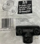 Steeltek 3/8-inch Three Socket Tee For Structural Pipe - Black 680-402hc. Fixed Price $4.99.