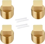 4 Pcs 1/2 Inch Npt Male Plug Fittings, Brass 4pcs 1/2" Head Plug,. Fixed Price $17.72.