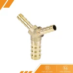 Reducing Barb Hose Fitting Y-shape Pipe Connector Brass 3/8" X 1/4". Fixed Price $13.11.