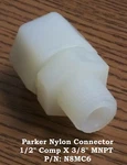 Lot Of 10 Parker Nylon Connector 1/2" Compression X 3/8" Mnpt P/n: N8mc6. Fixed Price $18.97.