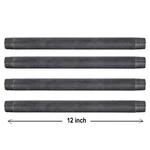 (4-pk) Pipe Decor Black Malleable Cast Iron 3/4" X 12". Fixed Price $7.99.