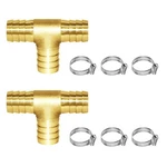 Joywayus 2pcs 5/8" Hose Barb, Tee T 3 Way Union Fitting Tee-5/8-2pcs, Brass. Fixed Price $14.76.