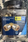 Shrakbite Max 3/4 In. Push-to-connect Brass 90 Elbow Fitting (8-pack) Unopened. Fixed Price $58.99.