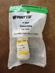 P-400 3/8" Cts Coupling Watts 0959032 Quick Turn Pex Plumbing Fittings. Fixed Price $10.99.