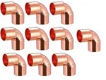 10pcs Plumbing 3/4" C X Lf Short Radius Copper 90 Degree Elbow Pressure Copp. Fixed Price $27.64.