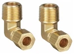 (2) Lincoln Product 106951 90" Elbow Brass Compression 1/4" Tube X 1/8" Pipe. Fixed Price $14.99.