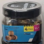 Sharkbite U362lfj4 1/2 In. Push-to-connect Brass Tee Fitting Pro Pack (4-pack). Fixed Price $37.99.