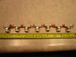 Lot Of 7 Smc Kq2t07-35as Male Branch Tees, 1/4" Tube Mnpt, R0191. Fixed Price $34.95.
