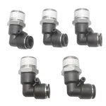 5 Pcs Pneumatic Push Connect Air Fittings Male Elbow Pl1/2n4 1/2 Od Npt. Fixed Price $27.93.
