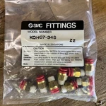 Lot Of 10 Smc Fittings Kqh07-34s 1/8 Npt Port X 1/4 Tube. Fixed Price $12.50.
