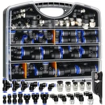 Mankk 53pcs Quick Connect Air Hose 1/8, 1/4, 3/8, 1/2 Inch Od Kit, Black. Fixed Price $58.95.