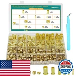 Dekiphox 500pcs Brass Compression Sleeves Ferrules Inserts Kit 1/2 3/8 5/16 1/4. Fixed Price $41.71.