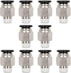 Beduan Push To Connect Fitting, 3/8" Tube Od X 1/4" Npt Thread Male Straight Pne. Fixed Price $25.02.