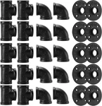 3/4"black Pipe Fitting, 30 Pack Floor Flange/elbow/tee Combo For Industrial Vin. Fixed Price $43.20.