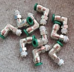 10 Parker W169plp-4-2 Nickel Plated Brass Swivel Elbow, 90 Degrees, 1/4 In Tube. Fixed Price $59.50.