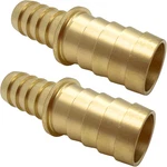 2 Pcs Brass Reducer 5/8" To 1/2" Barb Hose Id Splicer Barbed Fitting, Hex Union. Fixed Price $14.99.