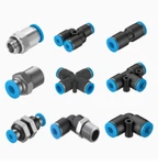 Festo-qst-3/8-8 10pc New T-type Gas Pipe Connector Quick Delivery. Fixed Price $27.37.