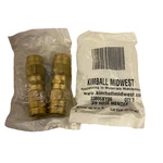 2 - Kimball Midwest 33806by06 3/8 Mender Hose Coupler Brass Air Line 338b. Fixed Price $43.96.