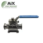 New Hfs 1.5" Sanitary Three Piece Ball Valve Tri - Clamp Clover Ss304 Ptfe Lined. Fixed Price $54.99.