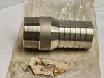 New Grainger 2" S/s Stainless Steel Barbed Hose Nipple 3lz87a. Fixed Price $10.00.