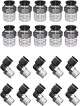 20packs 3/8" Od Tube X 1/8" Npt Thread Male 3/8"od-1/8"npt/20packs, Black. Fixed Price $24.64.