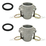 2pcs Aluminum Type D Cam And Groove Fitting, Female Coupler X 2 , White. Fixed Price $28.99.