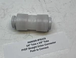 Parker 3/8" Tube X Pvdf Push To Connect Straight Union - 300psi. Fixed Price $9.95.