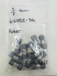 Parker Cpi Union Compression Tube Fitting 3/8 Inches 6-6hbz-316 Pack Of 10. Fixed Price $216.76.