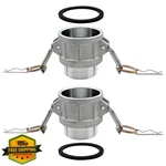 Bitotu 1-1/2" Aluminum Cam And Groove Hose Fitting B-150 2 Pcs. Fixed Price $34.99.