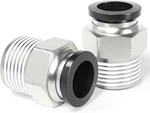 Tailonz Pneumatic Male Straight 1/2 Inch Tube Od X Npt Thread Push To C. Fixed Price $14.24.