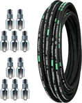 Haichy 1/2" X 50ft Coiled Rubber Hydraulic Hose With 10pcs Npt Fittings. Fixed Price $175.94.