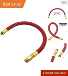 Flexible 12-inch Red Rubber Hose Whip For Easy Inflator Connection, 300 Psi. Fixed Price $24.99.