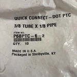 (10-pk) Parker P68ptc-6-2 D.o.t. Push-to-connect Air Fittings 3/8t X 1/8npt. Fixed Price $99.99.