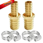 Uenede 2pcs Brass 5/8" To 3/4" Od Barb Reducer Barbed Hose 5/8"-3/4",. Fixed Price $16.85.
