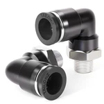 Tailonz Pneumatic Male Elbow 1/2 Inch Tube Od X 1/4 1/2'' 1/4''mnpt, Black. Fixed Price $27.92.