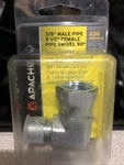 Apache 3/8 In. Male Pipe X 1/2 Female Swivel 90 Deg Hydraulic Hose. Fixed Price $10.95.