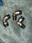 (3) Aignep Swivel Elbow 87110-08-08, 1/2" Od Tube X Npt, Push To Connect. Fixed Price $19.00.