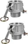 Quafwia 2 Pcs Aluminum Cam Lock Fittings (1-1/2" Part B) Groove Hose Fitt.... Fixed Price $24.29.