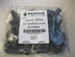 25 Pieces 3/4" Pexlock 28806 Elbow Crimp Plastic Fittings. Fixed Price $29.98.