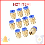 Uxcell Straight Pneumatic Push To Quick Connect Fittings G1/4 Male X 8mm Tube Od. Fixed Price $13.15.