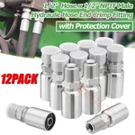Racewill 12 Pack 1/2" Hydraulic Hose Fittings, I.d. X Nptf Male. Fixed Price $34.99.